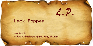 Lack Poppea névjegykártya
