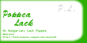 poppea lack business card